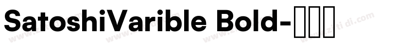 SatoshiVarible Bold字体转换